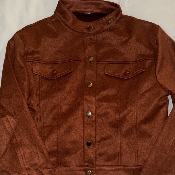 Brown Button-Up Jacket - Picture 2 of 4